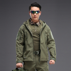 Тактична куртка Pave Hawk PLY-6 Green (M) чоловіча армійська з капюшоном та кишенями на рукавах - зображення 4
