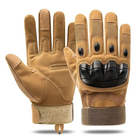 Зимові тактичні рукавички олива, теплі рукавички для ЗСУ, військові штурмові рукавички з хутром мех олива - зображення 5