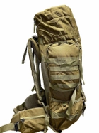 Тактический каркасный походный рюкзак Over Earth модель 625 80 литров койот - изображение 3