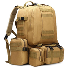 Військовий тактичний рюкзак Yakeda 50-60л Койот - зображення 1