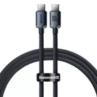 Кабель Baseus Crystal Shine Series Type-C to Type-C (100W, 1.2м, быстрая зарядка, мощный) - Черный