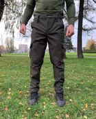 Штани тактичні софтшел із флісом Колір Хакі утеплені штани для військових L - зображення 4