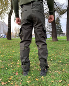 Штани тактичні софтшел із флісом Колір Хакі утеплені штани для військових L - зображення 5