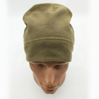 Тактична зимова шапка з флісу, Койот - зображення 5