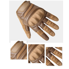 Перчатки тактические сенсорные Hard Knuckle Khaki XL - изображение 6