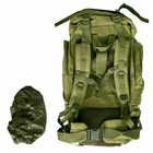 Мужской тактический рюкзак A21 70л, Олива - изображение 3