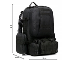 Военный рюкзак Mil-tec 36 л с подсумками Черный Тактический рюкзак Defense Pack Assembly на 36 литров с системой MOLLE Армейский Штурмовой Рюкзак - изображение 2