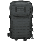 Тактичний рюкзак 36 л Чорний MIL-TEC Assault Laser Cut 36L Black з системою MOLLE Військовий рюкзак Армійський Штурмовий Водовідштовхуючий - зображення 5