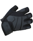 Тактические военные перчатки KOMBAT UK защитные перчатки без пальцев XL черный TR_kb-aftg-blk-xl - изображение 1