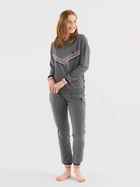 Пижама (свитшот + штаны) женская U.S. Polo Assn 16813 L Anthracite Melange (8680557380613)
