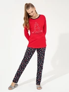 Пижама (лонгслив + штаны) женская хлопковая U.S. Polo Assn 16826 L Red (8680557381566)
