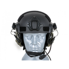 Активні навушники Earmor M32H для стрільби, тактичні, захисні з кріпленням на шолом та мікрофоном - Чорний - зображення 4