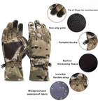 Теплые водонепроницаемые тактические перчатки Зимние COYOTE S - изображение 4