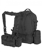 Тактический рюкзак армейский Armory Ox-600D-8 со съемными сумками на 55л, стропы MOLLE Черный - изображение 6