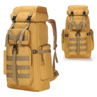 Штурмовой тактический рюкзак с капюшоном на 70 литров XS1725-2, Койот - изображение 3