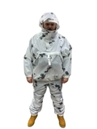 Военный дождевик костюм Белый, зимний маскировочный маскхалат Размер Л 102-110 рост 167-185 - изображение 4