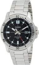 Мужские часы Casio MTP-VD01D-1E Черные с серебристым