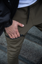 Чоловічі зимові тактичні штани Soft Shell хакі на флісі Flash Карго M - зображення 5