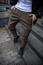 Мужские зимние тактические штаны Soft Shell хаки на флисе Flash карго XL - изображение 6