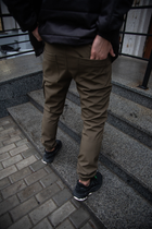 Мужские зимние тактические штаны Soft Shell хаки на флисе Flash карго L - изображение 10
