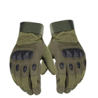 Тактические перчатки полнопалые Oakley XL темно-зеленые - изображение 2