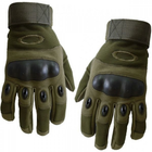 Тактические перчатки полнопалые Oakley XL темно-зеленые - изображение 8