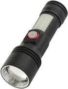 Фонарь ручной аккумуляторный Quantum QM-FL1031 Adept 10W LED zoom + COB с USB (0751784842729)