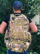 Военно-тактический рюкзак 60 л с дополнительнми подсумками 4в1 цвет мультикам - изображение 5