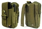 Подсумок-органайзер EasyFit S.Knight для телефона, документов и личных вещей олива /MOLLE/ (тактический утилитарный, сумка-чехол на РПС, пояс, жилет, ремень) - изображение 1