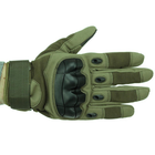 Сенсорні рукавички тактичні військові-армійські OAKLEY повнопалі із посиленим захистом кістяшок, бойові, із закритими пальцями L Оливковий BC-8794 - зображення 4