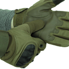 Сенсорные перчатки тактические военные-армейские OAKLEY полнопалые с защитой костяшек, боевые, с закрытыми пальцами L Оливковый BC-8798 - изображение 3
