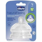 Соска силіконова Chicco Natural Feeling 2шт. змінний потік 4m (81035.20)
