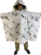Дощовик військовий, плащ-палатка, плащ-намет, пончо, накидка водонепроникна зимова, білий камуфляж - зображення 1