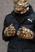 Зимний флисовый комплект для военных: Бафф, шапка, перчатки, цвет Пиксель - изображение 9