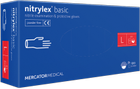 Рукавички нітрилові Nitrylex®, щільність 3.2 г. - PF PROTECT / basic - Сині (100 шт) L (8-9) - зображення 3