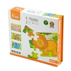 Дерев'яний пазл Viga Toys Джунглі 4в1, 48 елементів (50068)