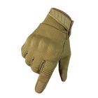 Перчатки тактические FG FQ2023 Песочный XL полнопалые с защитой на костяшках + сенсорные нашивки - изображение 1