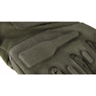 Рукавички тактичні FG FQ16S003 Зелений L повнопалі на липучці із захистом на кісточках - зображення 3