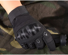 Перчатки тактические FG FQ20T001 Черный L полнопалые с защитой на костяшках + сенсорные нашивки - изображение 6