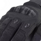 Перчатки тактические FG FQ20T001 Черный L полнопалые с защитой на костяшках + сенсорные нашивки - изображение 9