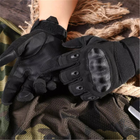 Перчатки тактические FG FQ20T001 Черный L полнопалые с защитой на костяшках + сенсорные нашивки - изображение 10