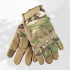 Перчатки тактические FG FQ2023 Хаки камуфляж L полнопалые с защитой на костяшках + сенсорные нашивки - изображение 4