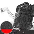 Рюкзак тактический FG Черный 45 л с системой подвески Molle + поясной ремень - изображение 5