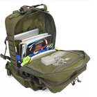 Рюкзак тактический FG Зеленый 45 л с системой подвески Molle + поясной ремень - изображение 7