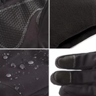 Перчатки тактические, зимние FG FQW21S001 Черный XL полнопалые на резинке + сенсорные нашивки - изображение 3