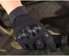 Перчатки тактические FG FQ20T001 Черный M полнопалые с защитой на костяшках + сенсорные нашивки - изображение 6