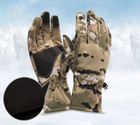 Перчатки тактические, зимние FG FQW21S001 Мультикам L полнопалые на резинке + сенсорные нашивки - изображение 2