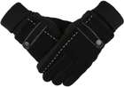 Перчатки мужские черные замшевые сенсорные зимние - изображение 5