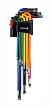 Набор Г-образные ключи TORX экстра-длинные с отверстием 9 шт. Haisser 48117