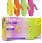 Нитриловые перчатки XS (5-6) Style (96 шт) (желтый, салатовый, оранжевый, розовый) - изображение 1